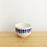 Round Bowl with Ring, small, thick blue lines